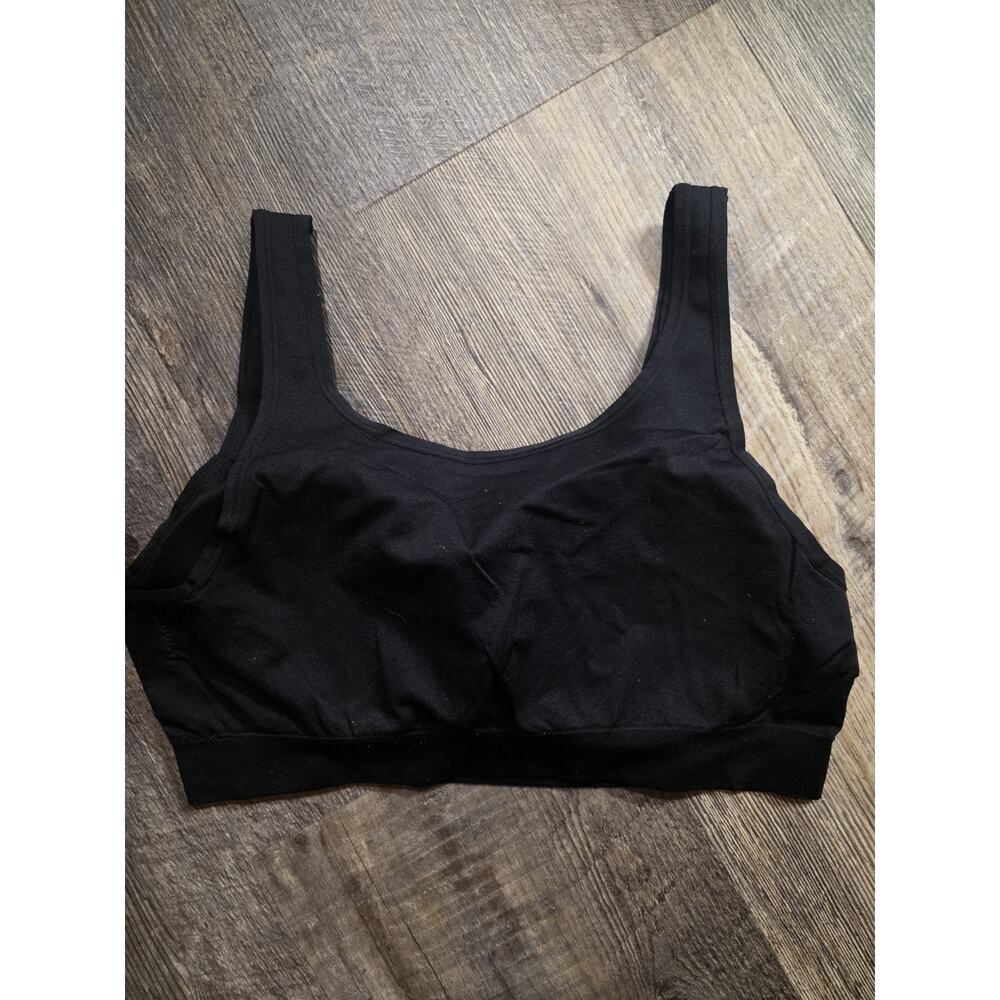 Yummie By Heather Thomson Scoop Neck Bra w/Removable Pads Black 1X/2X - Picture 4 of 5